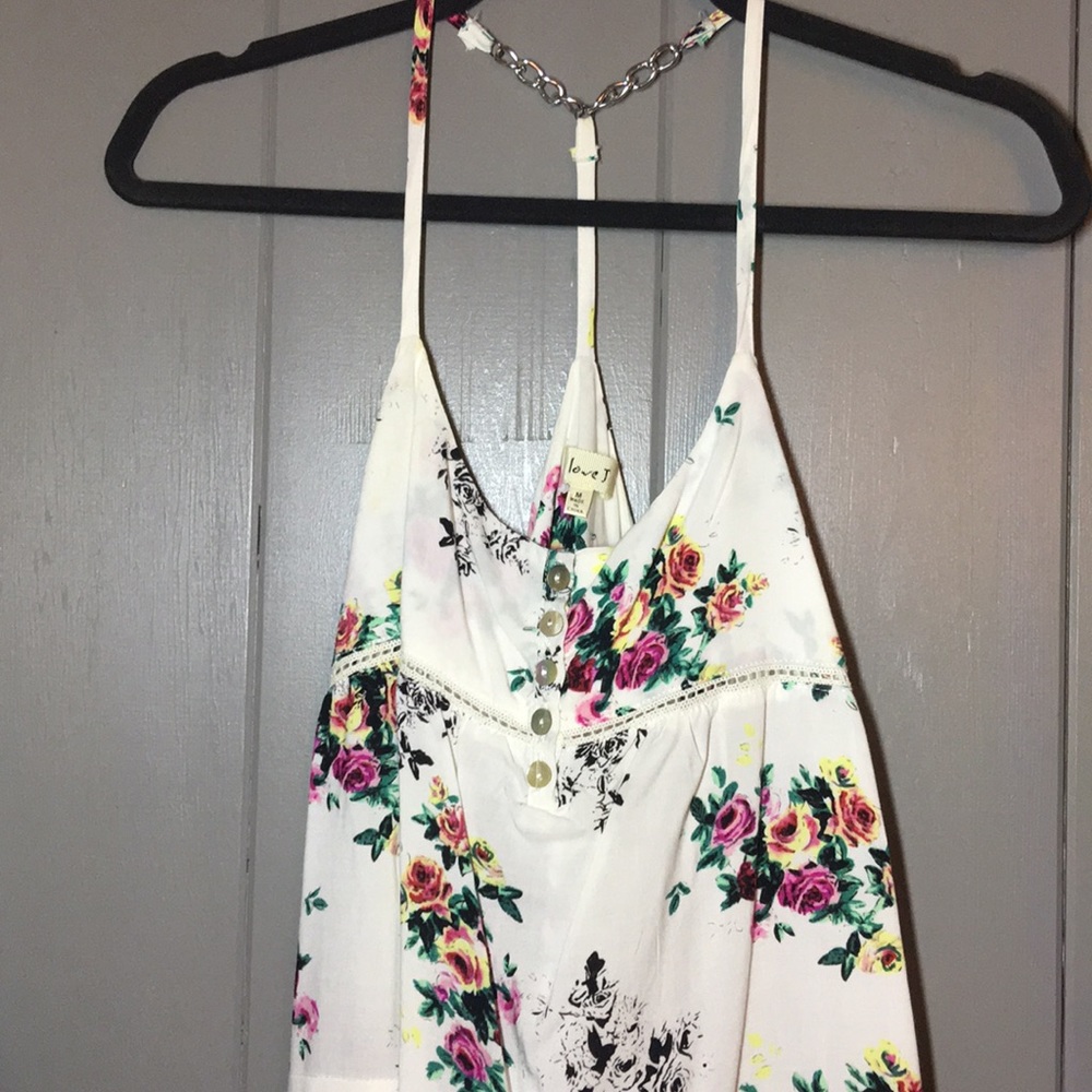Cropped Floral Tank